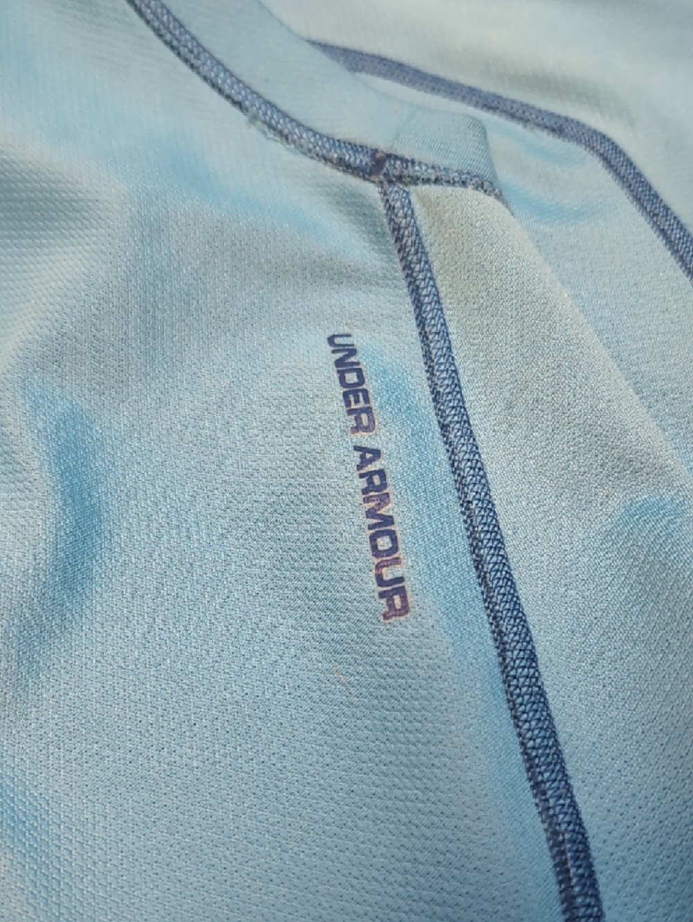 Mens UnderArmour Reversible Aquamarine Blue Long Sleeve XL - Picture 9 of 11
